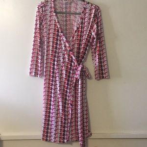 Banana Republic geometric print wrap dress